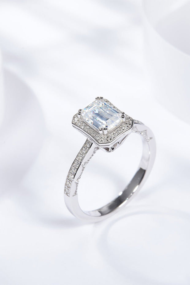 1 Carat Moissanite 925 Sterling Silver Halo Ring - Sp - rona.co.uk