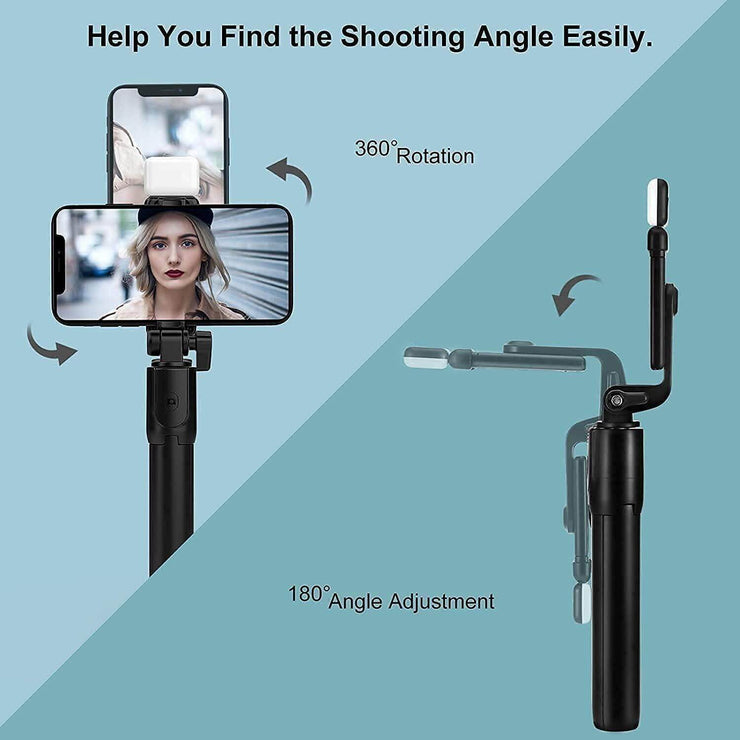 3 in 1 Wireless Selfie Stick Tripod with Flash Light - Sp-rona.co.uk