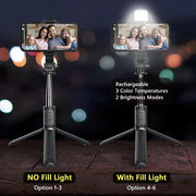 3 in 1 Wireless Selfie Stick Tripod with Flash Light - Sp-rona.co.uk