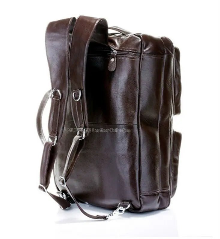 Fashion Multi Function Full Grain Genuine Leather Travel Bag Men