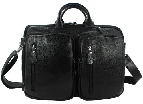 Fashion Multi Function Full Grain Genuine Leather Travel Bag Men