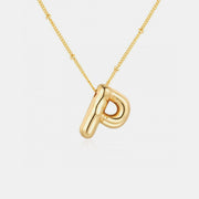 Gold-Plated Bubble Initial Necklace - Sp - rona.co.uk