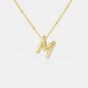 Gold-Plated Bubble Initial Necklace - Sp - rona.co.uk