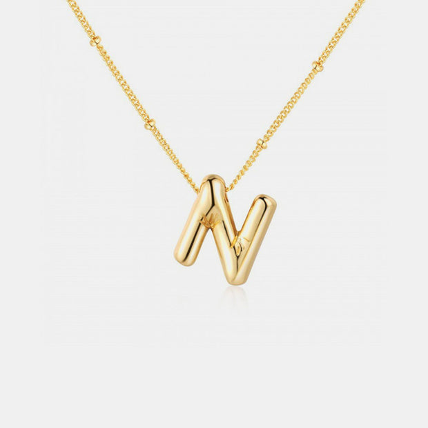 Gold-Plated Bubble Initial Necklace - Sp - rona.co.uk