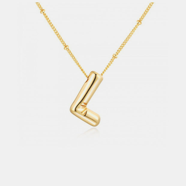 Gold-Plated Bubble Initial Necklace - Sp - rona.co.uk