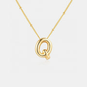 Gold-Plated Bubble Initial Necklace - Sp - rona.co.uk