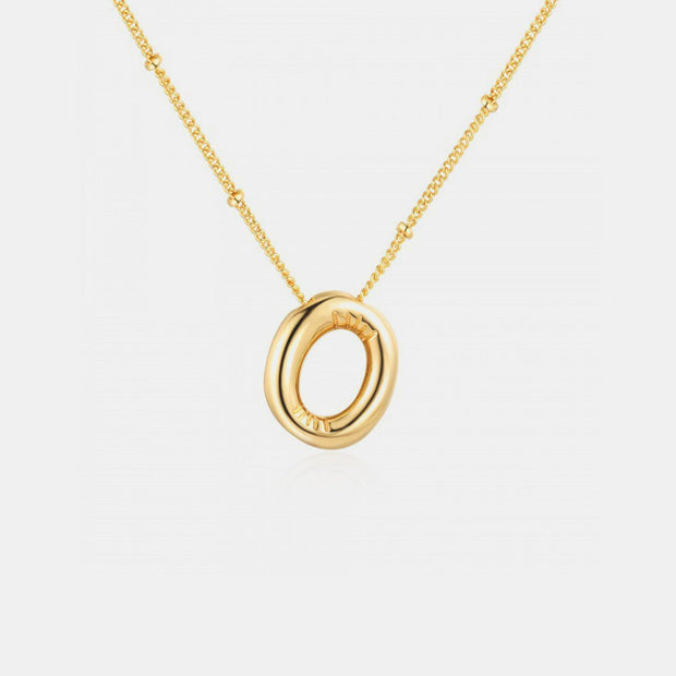 Gold-Plated Bubble Initial Necklace - Sp - rona.co.uk