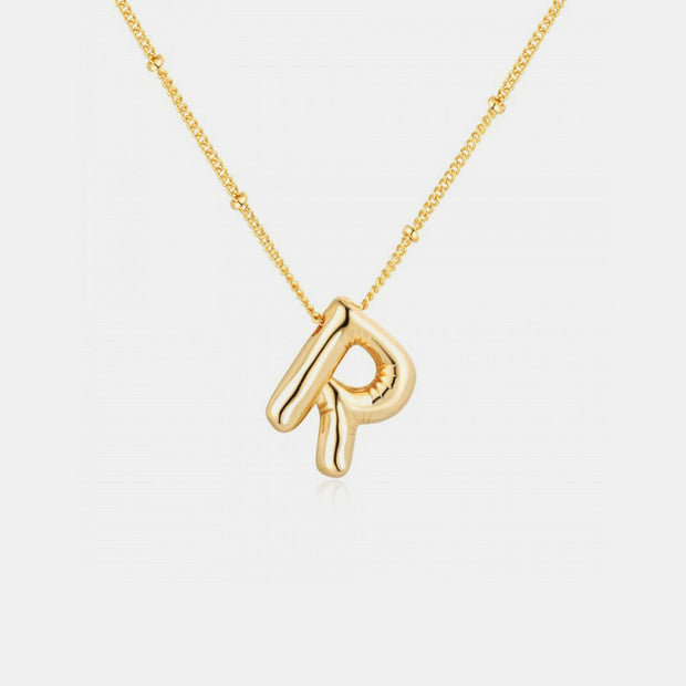 Gold-Plated Bubble Initial Necklace - Sp - rona.co.uk