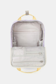 Himawari Contrast Water and Scratch - Resistant Nylon Backpack Bag - Sp - rona.co.uk