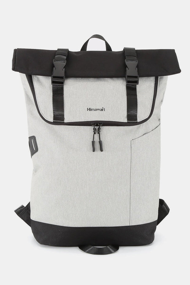 Himawari Contrast Waterproof Canvas Backpack Bag - Sp - rona.co.uk