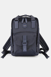 Himawari Contrast Waterproof Canvas Backpack Bag with Round Label - Sp - rona.co.uk