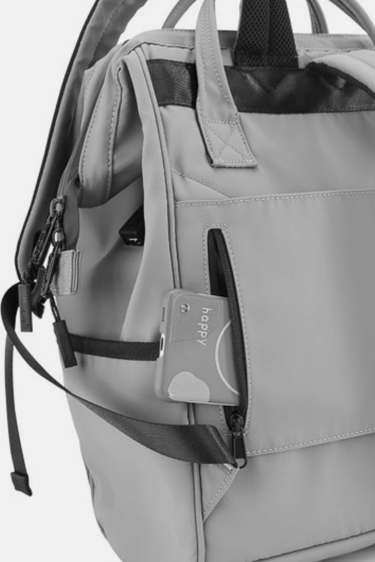 Himawari Waterproof Backpack Bag with External USB Port - Sp - rona.co.uk