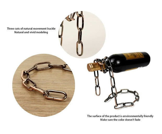 Magic Iron Chain Wine Bottle Holder - Sp-rona.co.uk