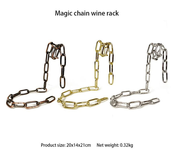 Magic Iron Chain Wine Bottle Holder - Sp-rona.co.uk