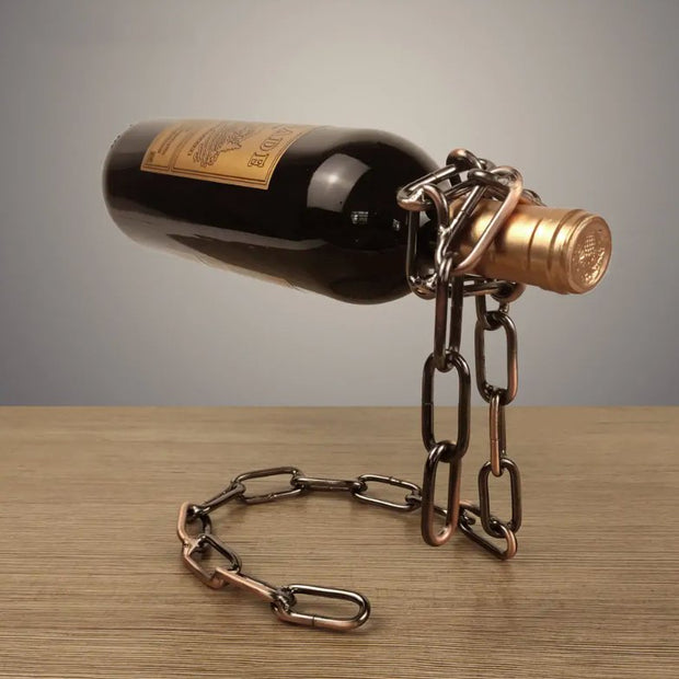 Magic Iron Chain Wine Bottle Holder - Sp-rona.co.uk