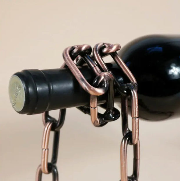 Magic Iron Chain Wine Bottle Holder - Sp-rona.co.uk