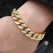 Miami Curb Cuban Chain Bracelet For Men Gold - Sp-rona.co.uk