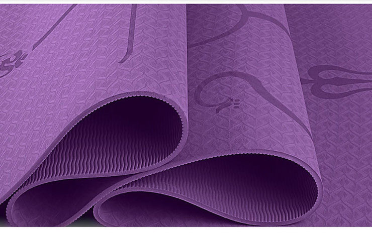 Non-slip Yoga Mat with position lines: Ideal for beginners! - Sp-rona.co.uk