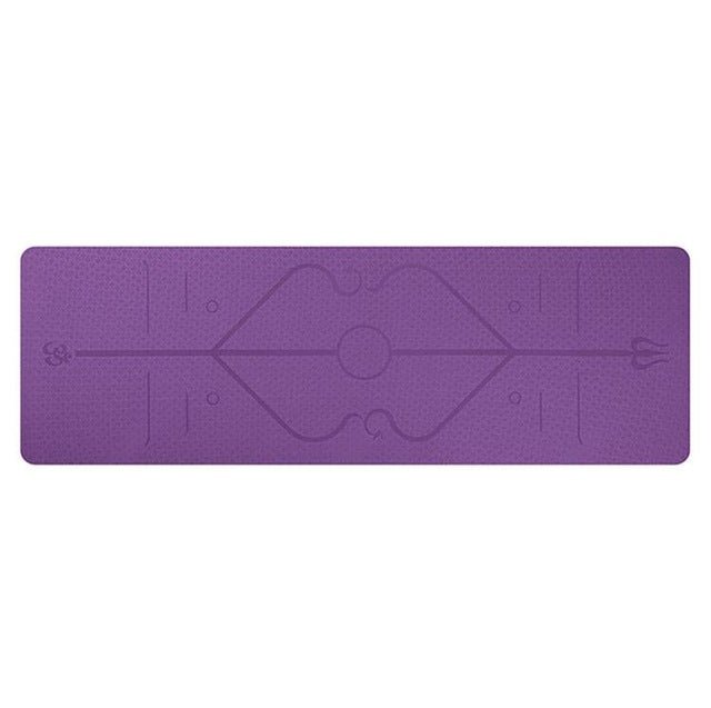 Non-slip Yoga Mat with position lines: Ideal for beginners! - Sp-rona.co.uk