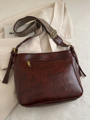 PU Leather Adjustable Strap Crossbody Bag with Pouch - Sp - rona.co.uk