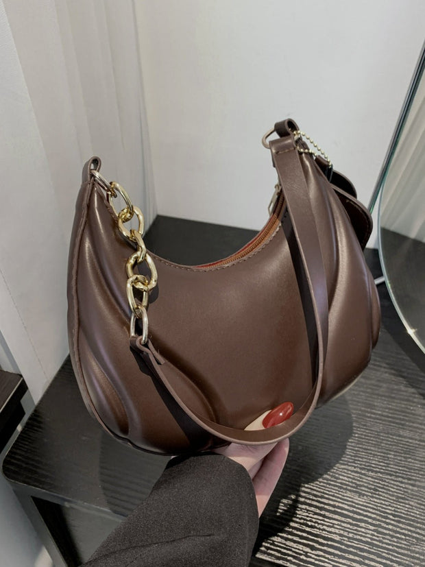 PU Leather Shoulder Bag with EarPods Bag - Sp - rona.co.uk