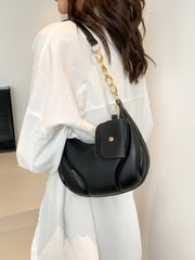 PU Leather Shoulder Bag with EarPods Bag - Sp - rona.co.uk