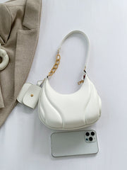 PU Leather Shoulder Bag with EarPods Bag - Sp - rona.co.uk