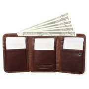 RFID Wallet Antitheft Scanning Leather Hasp Leisure Men's Slim Mini Case Credit Card Trifold Purse - Sp-rona.co.uk