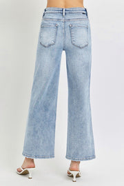 RISEN Full Size Tummy Control High Rise Crop Wide Leg Jeans - Sp - rona.co.uk