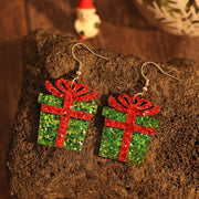 Sequin Gift Box PU Leather Earrings - Sp - rona.co.uk