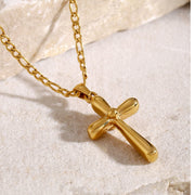 Stainless Steel Cross Necklace - Sp - rona.co.uk