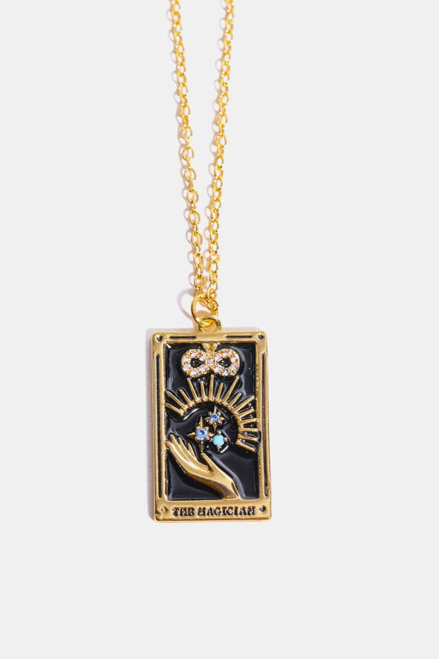 Tarot Card Pendant Stainless Steel Necklace - Sp - rona.co.uk