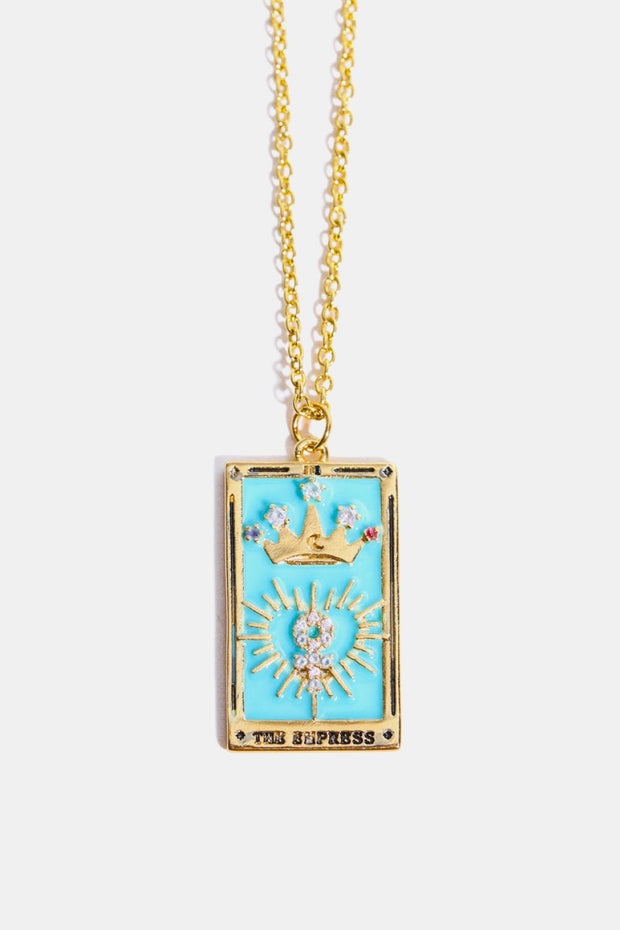 Tarot Card Pendant Stainless Steel Necklace - Sp - rona.co.uk