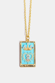 Tarot Card Pendant Stainless Steel Necklace - Sp - rona.co.uk