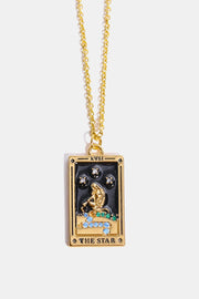 Tarot Card Pendant Stainless Steel Necklace - Sp - rona.co.uk