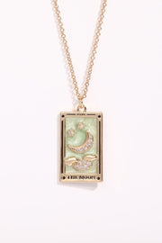 Tarot Card Pendant Stainless Steel Necklace - Sp - rona.co.uk