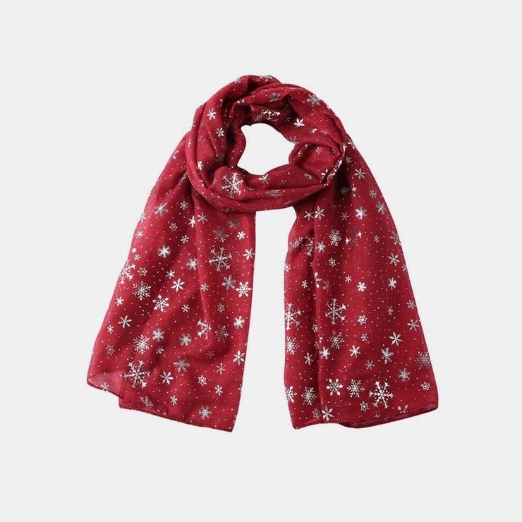 Thermal Snowflakes Polyester Scarf - Sp - rona.co.uk