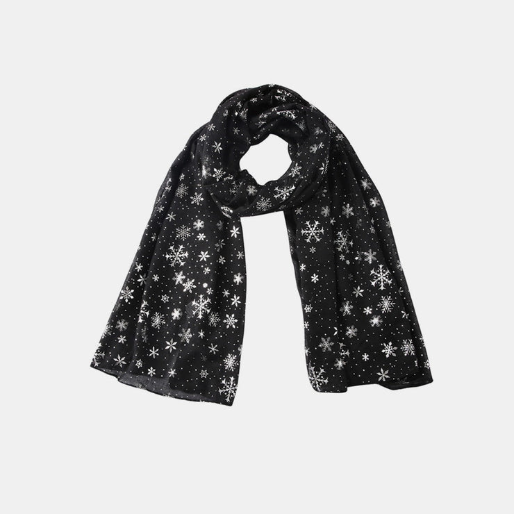 Thermal Snowflakes Polyester Scarf - Sp - rona.co.uk