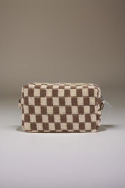 Zenana Checkered Pattern Knitted Cosmetic Pouch - Sp - rona.co.uk