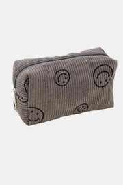 Zenana Smiley Face Corduroy Cosmetic Pouch - Sp - rona.co.uk