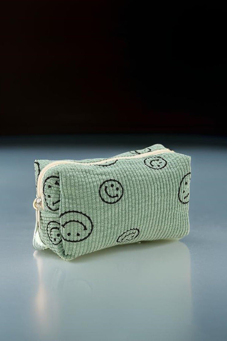 Zenana Smiley Face Corduroy Cosmetic Pouch - Sp - rona.co.uk